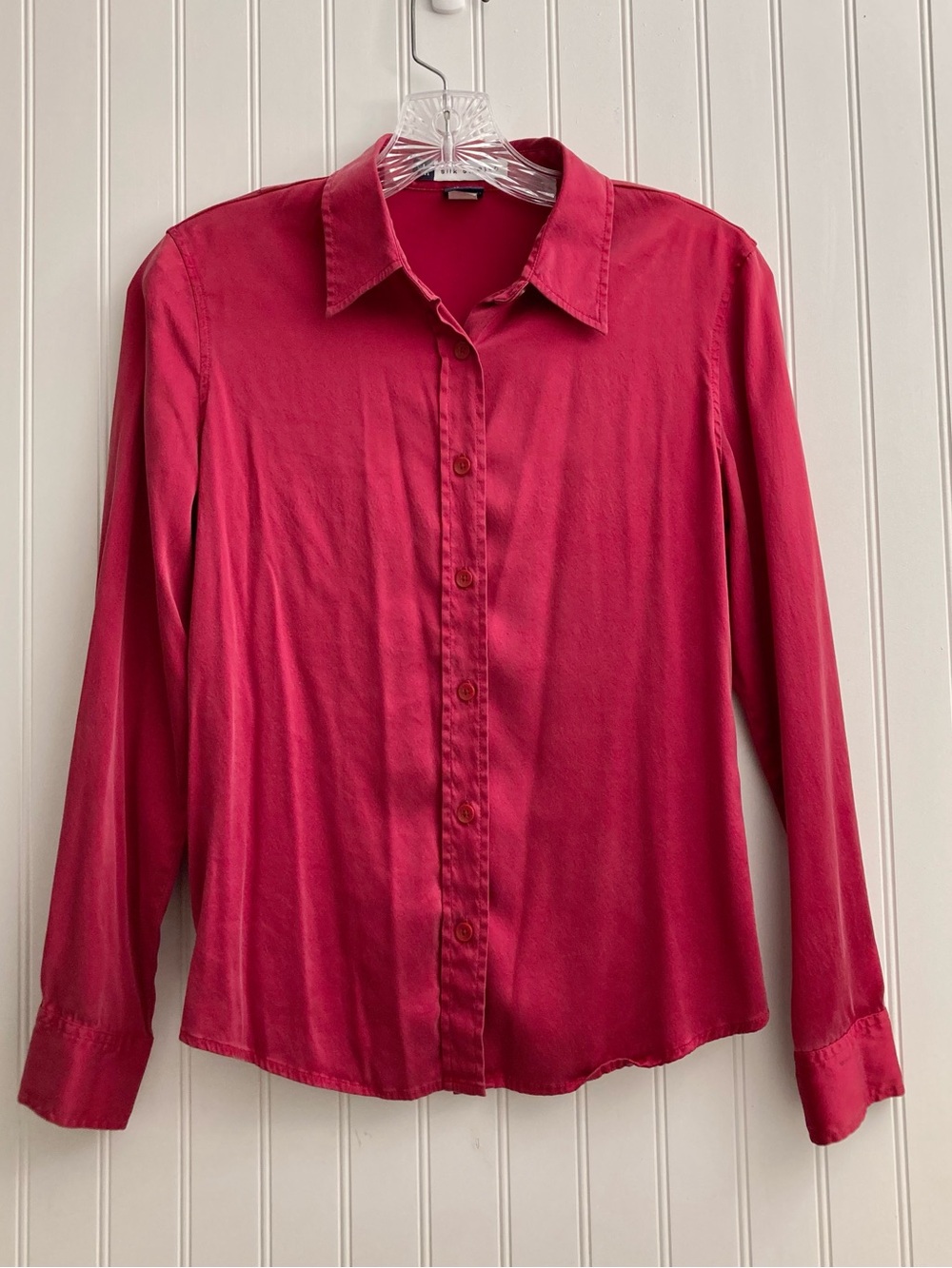 Vintage GAP silk stretch classic button up blouse classic 90s preppy